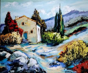 La maison forestiere-huile au couteau-55-46