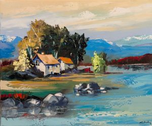 la ferme lacustre huile au couteau 46/38