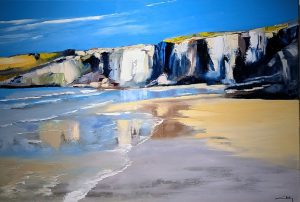 falaises sur la cote d'albatre-huile-au-couteau-81-54